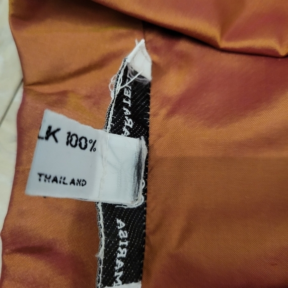 Marisa Baratelli Silk Iridescent Orange Evening Blazer Jacket - Picture 8 of 8